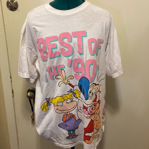 Nickelodeon Other - Vintage White T-Shirt Nickelodeon XL Short Sleeves w/Cartoon Characters